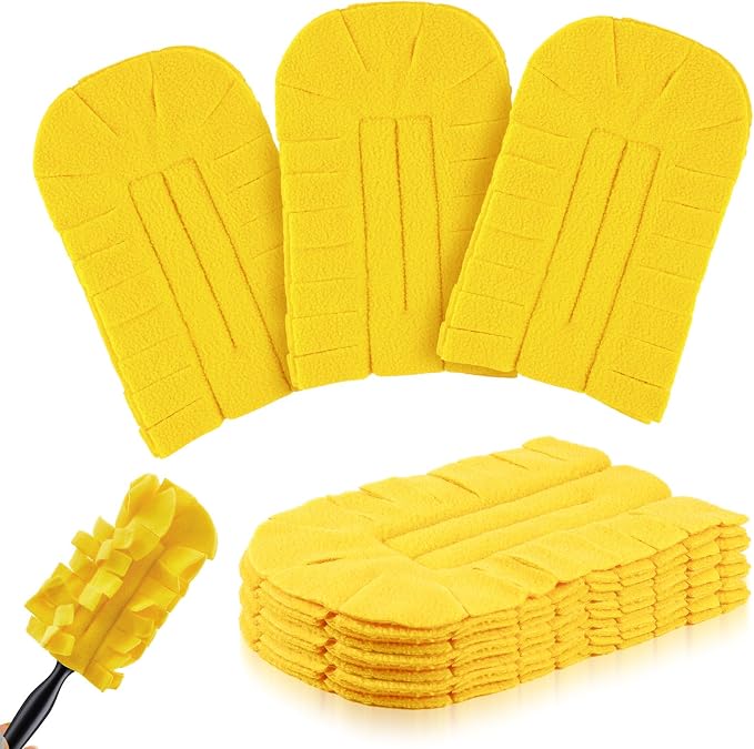 Zubebe 6 Pcs Duster Refill Reusable Fleece Duster Refills Feather Flat Dusters by Zubebe