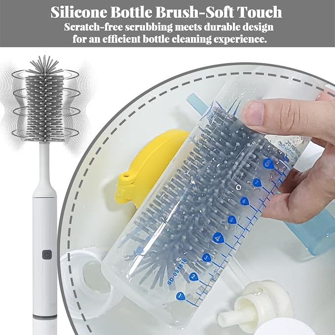 Electric Cleaning Brush with USB Rechargeable Electric Bottle Brush Cleaner and - Image 6
