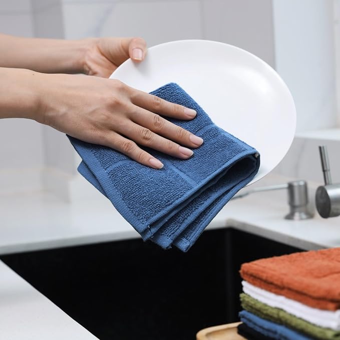 Glynniss Dishcloths Kitchen Highly Absorbent Dish Rags 100% Cotton Dish Cloths - Image 5