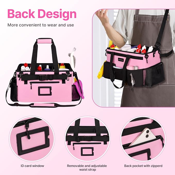Large Wearable Cleaning Caddy Bags, Cleaning Supplies Storage Bag - Image 4