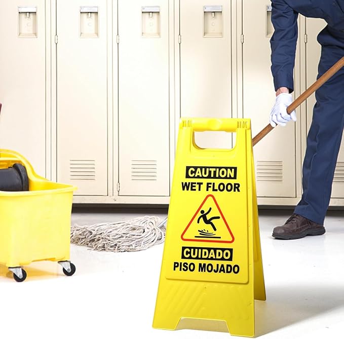 XPCARE 24 Inches Caution Wet Floor Sign, A Frame Safety Wet Floor Signs - Image 6