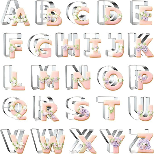Letter Cookie Cutters Shapes Large 3 Inch by ZADECookieCutter