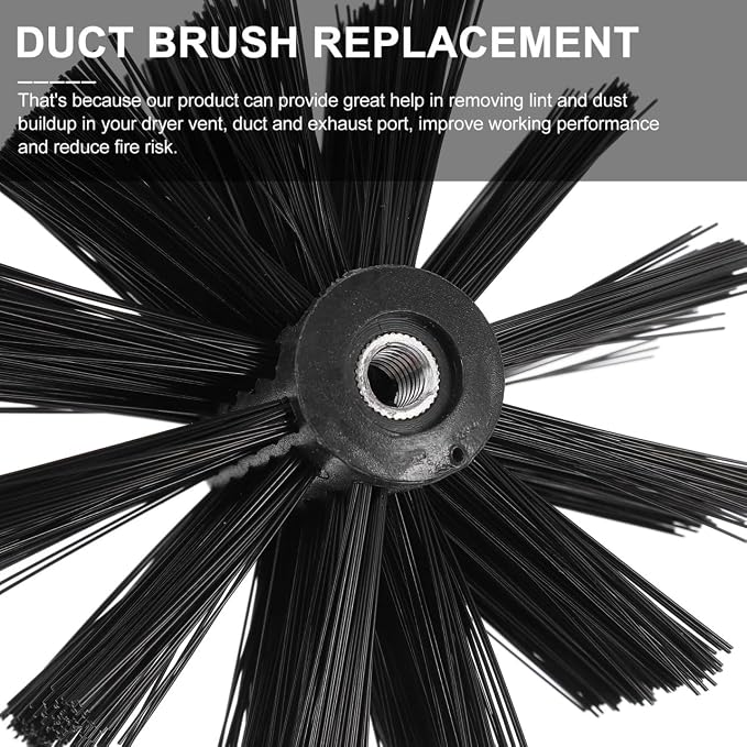 DOITOOL 2 Pcs 4 Inch Chimney Brush Head, Fireplace Cleaner Dryer Vent Cleaner - Image 4
