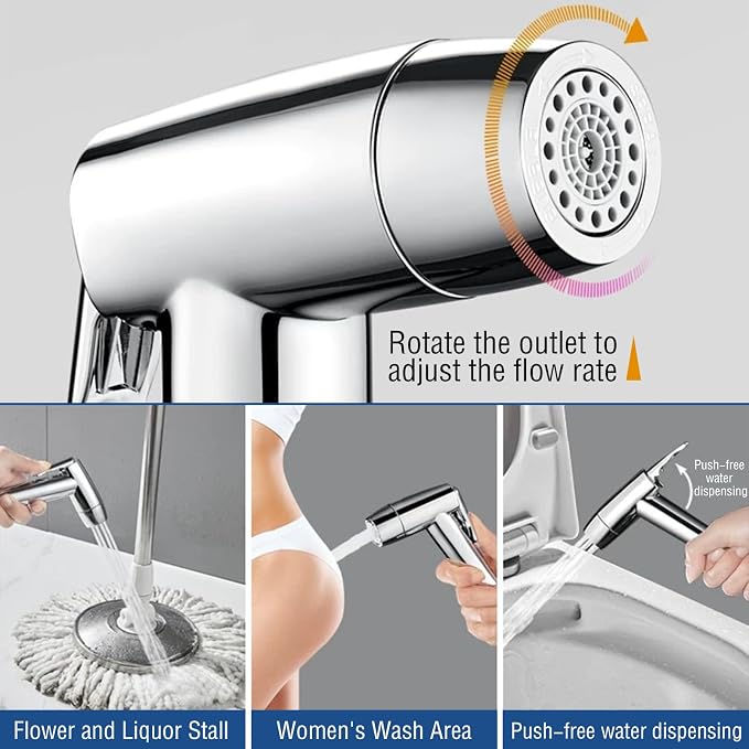 Handheld Bidet Sprayer Toilet Bathroom Douche Cloth Washing Diaper Cleaning - Image 5