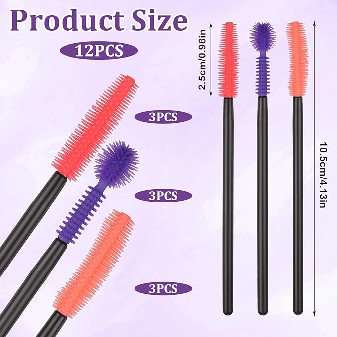 12 Pcs Silicone Nook and Cranny Brush Crevice Cleaning Brushes 3 Styles Sewing - Image 2