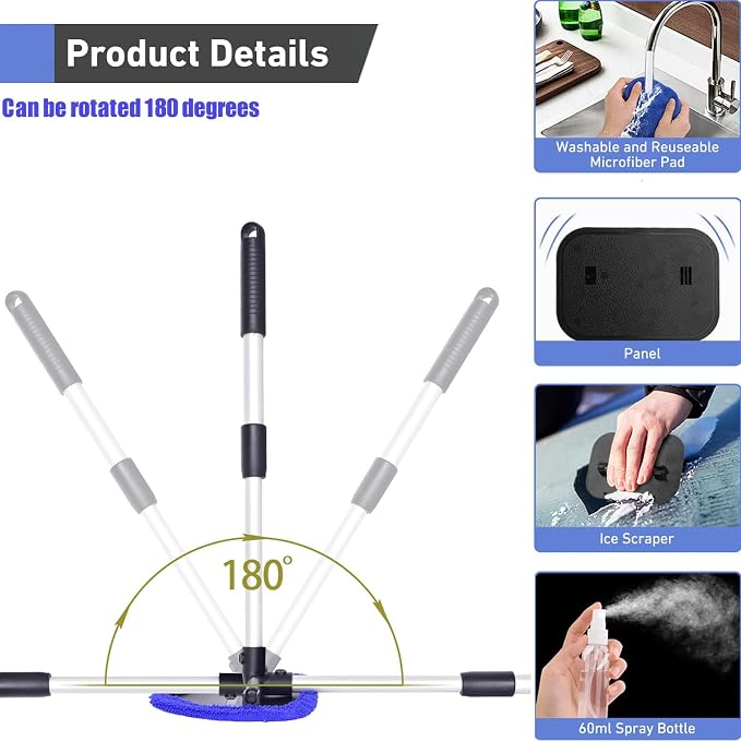 desin Windshield Cleaning Tool, Car Window Cleaner Windshield Cleaner - Image 4