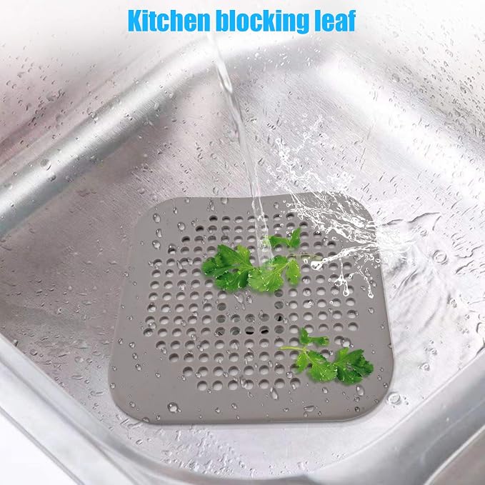 Square Drain Cover for Shower 5.7-inch TPR Drain Hair Catcher Flat Silicone - Image 6