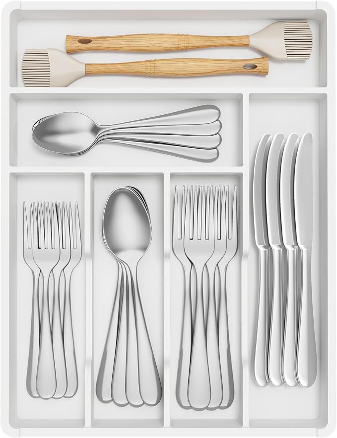 Lifewit Silverware Tray, Deep Wide Cutlery Drawer Organizer Storage by Lifewit