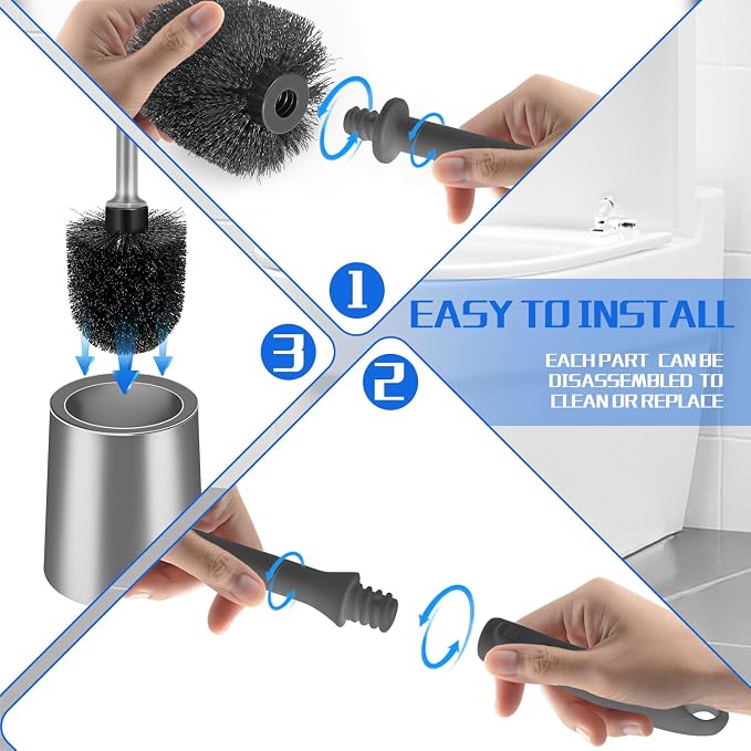 Toilet Brush and Holder 4 Pack - Image 7