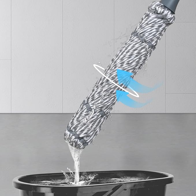 Self-Wringing Twist Mop for Floor Cleaning, Long Handled Microfiber Floor Mop - Image 2