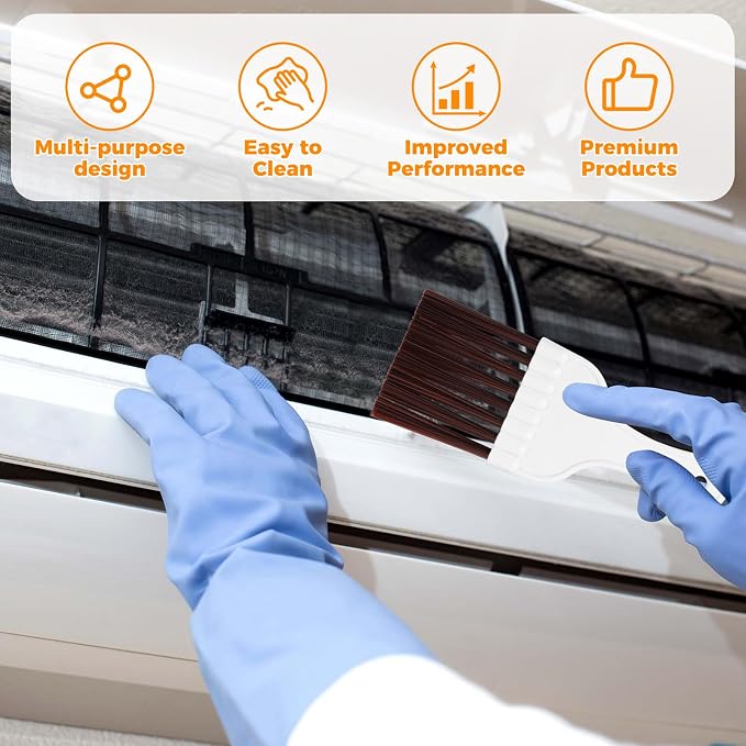 4Pcs Air Conditioner Fin Cleaning Brush Double Sided AC Coil Cleaner Efficient - Image 7