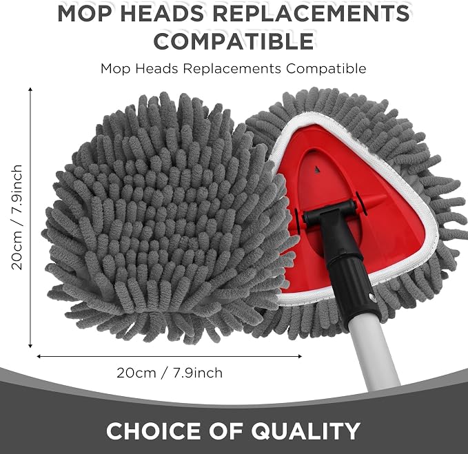 Baderke 3 Pack Chenille Mop Heads Replacements Compatible - Image 2