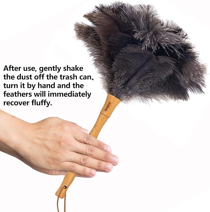 Aldwin Ostrich Feather Duster, 16 inch Ostrich Feather Duster - Image 5