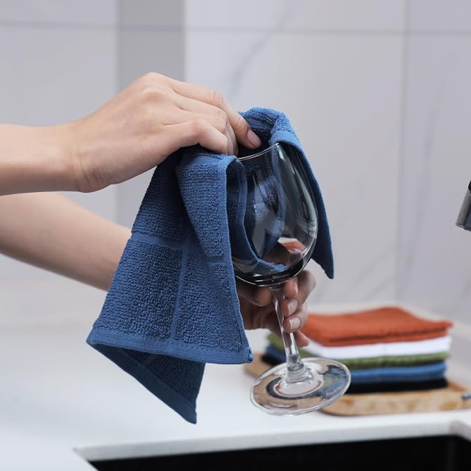 Glynniss Dishcloths Kitchen Highly Absorbent Dish Rags 100% Cotton Dish Cloths - Image 6