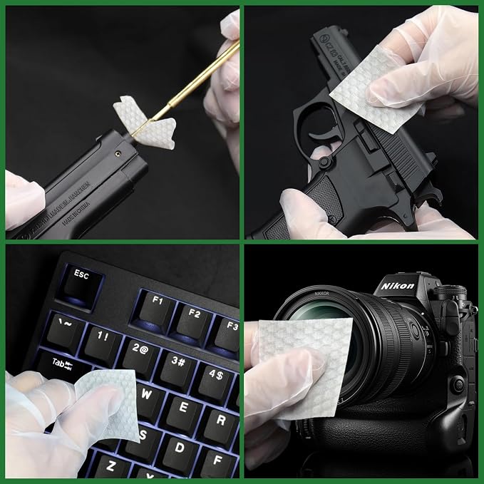 3000/1500PCS Gun Cleaning Patches+CLP Oil, Professional Wipes - Image 6
