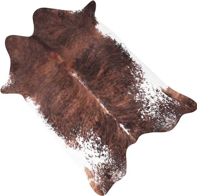 MACEVIA Faux Cowhide Rug Cute Cow Print Rugs Animal Area Carpet Western Decor by Macevia