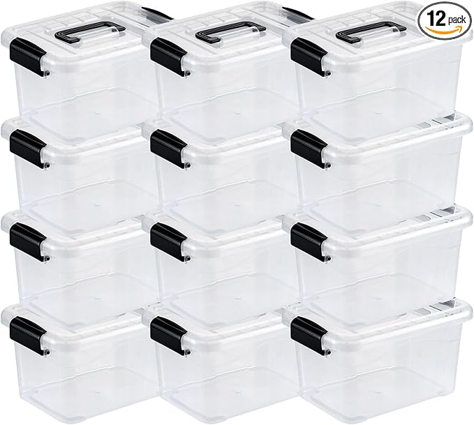 Nazhura Plastic Storage Bin, Stackable and Nestable Storage Boxes by NazhuraGoodCompanionAtHome