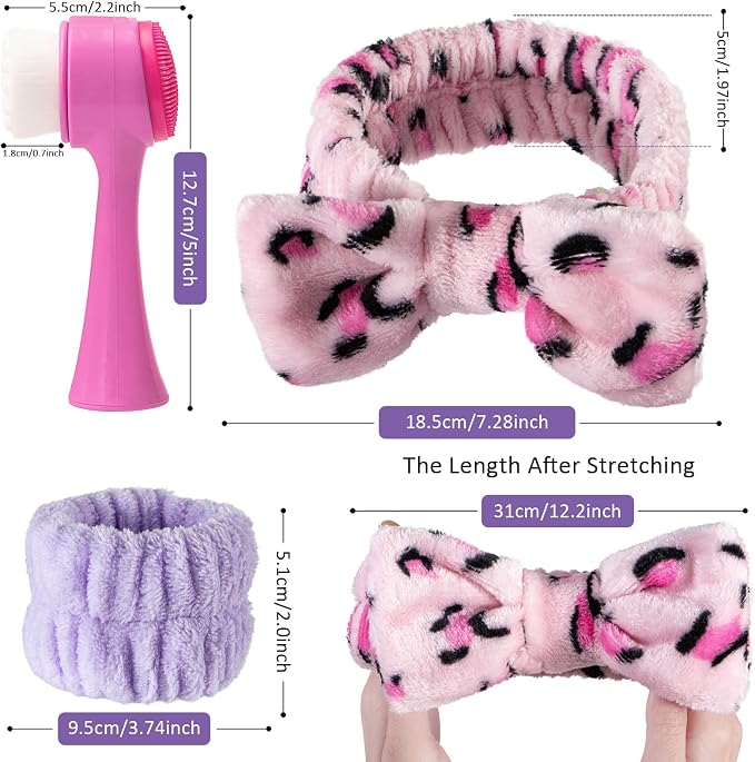 Facial Cleansing Brush 2 in 1, Silicone Face Scrubber Dual Face Brush - Image 2