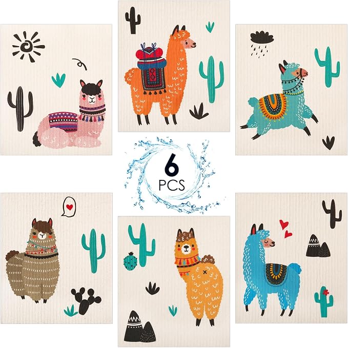 6 Pcs Swedish Kitchen Dish Towels by Remagr
