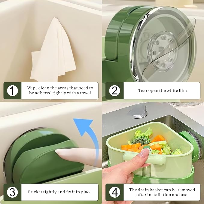2PCS 2025 Upgraded Sink Corner Dish Rack - Image 4