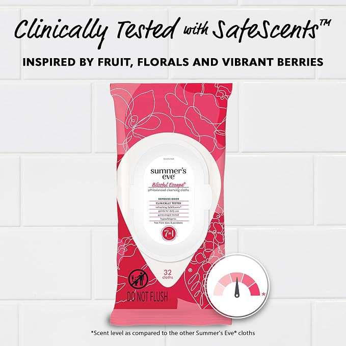 Summer's Eve Blissful Escape Feminine Wipes, Gentle pH-Balanced Formula Helps - Image 4