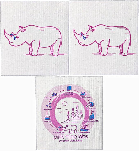 Swedish Dishcloths – Eco-Friendly Reusable Kitchen Towels – 3 Pack Cleaning by PinkRhinoLabs