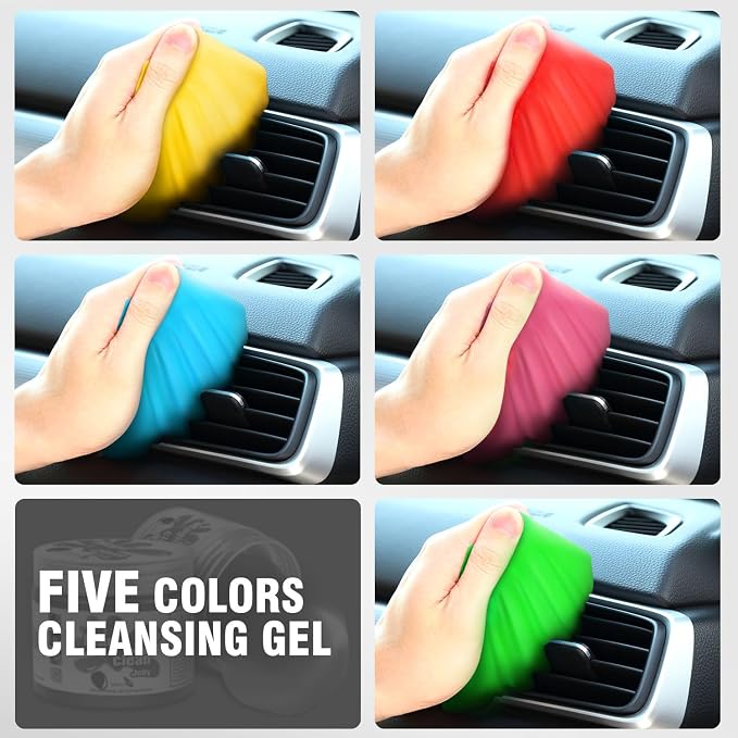 DNA Motoring 5 Pack Car Cleaning Gels Auto Detailing Tools Cleaning Putty Car - Image 5