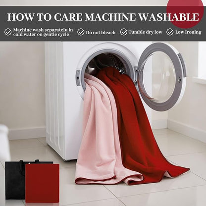 Waterproof Blanket for Bed Couch Sofa, 40''x60'' Reversible & Washable, Fleece and Flannel Waterproof Mat, Water Resistant Bed Cover, Leakproof Mattress Protector(Light Pink/red)