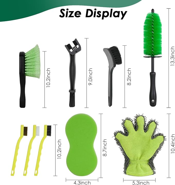 9 Pack Motorcycle Cleaning Kit, Motorcycle Detailing Kit - Image 2