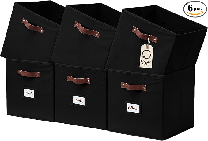 DECOMOMO Storage Cubes, Fabric Organizer Bins by DECOMOMO
