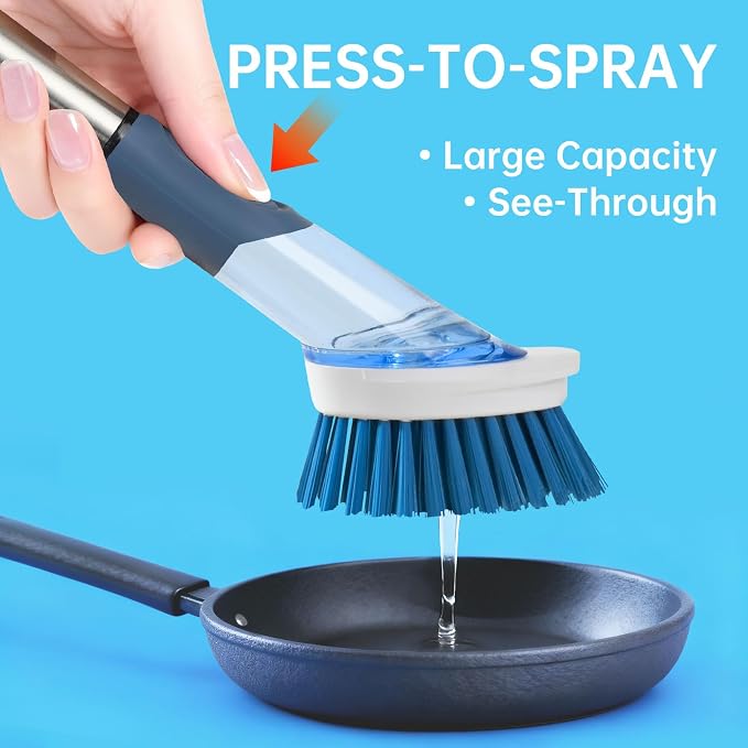 Soap Dispensing Scrub Dish Brush Head Replacements - Image 5
