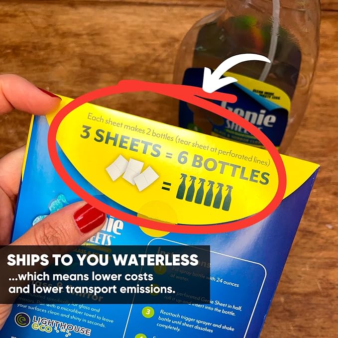 Genie Sheets All Purpose, Glass and Bathroom Cleaners Combo Pack | Concentrate - Image 4