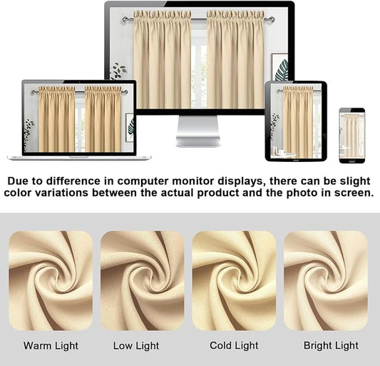 DWCN Blackout Curtains for Bedroom – Rod Pocket Thermal Insulated Noise - Image 2