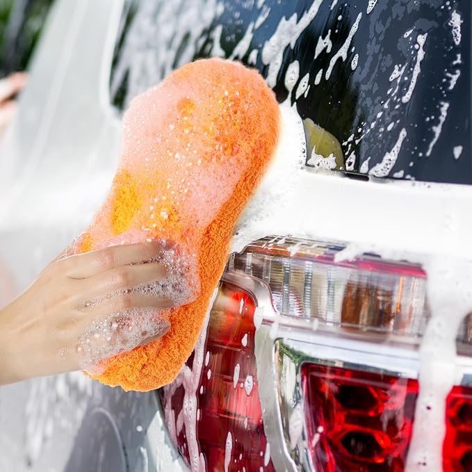 Tanlade 2 Pcs Large Microfiber Car Wash Sponge - Image 4