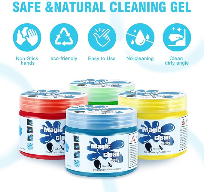 DNA MOTORING 4 Pack Car Cleaning Gels Auto Detailing Tools Cleaning Putty Car - Image 2