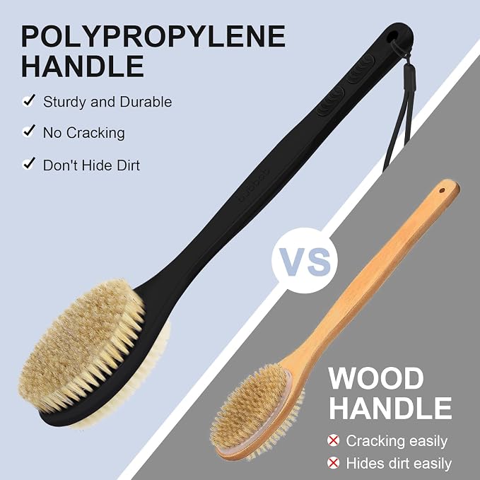 Back Scrubber, Back Scrubber for Shower, Bath Brush Long Handle for Shower - Image 5