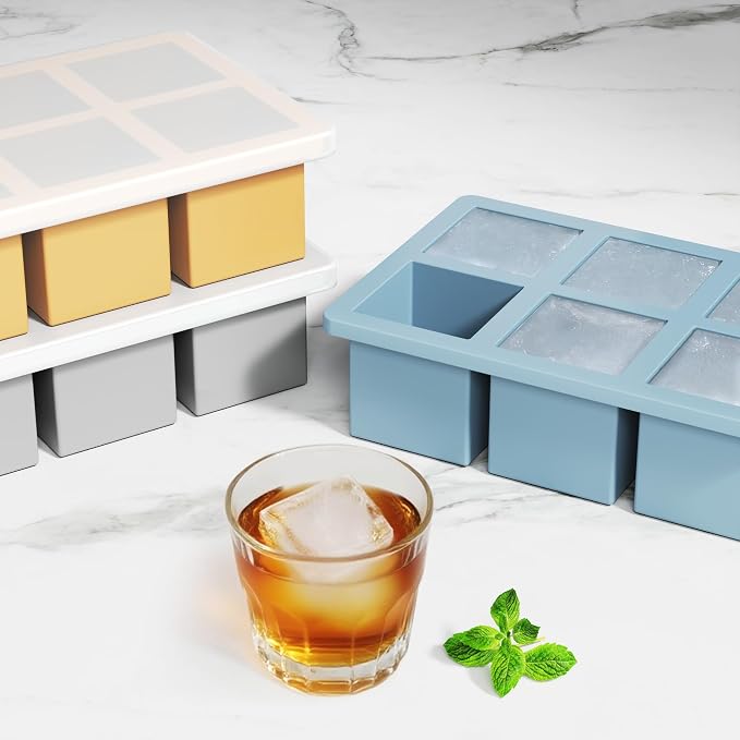 Large Silicone Ice Cube Tray 3Pack, SAWNZC Big Square Ice Cube Molds - Image 4