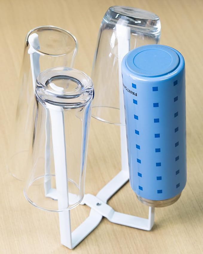 Kitchen Stand Holder, Plastic Bag Drying Rack, Bottles and Cups, Shelf Trash Bag by Mukkuri