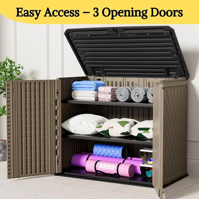 ZZM 4x2.5 FT Outdoor Storage Shed, Resin Waterproof Storage Cabinet - Image 5