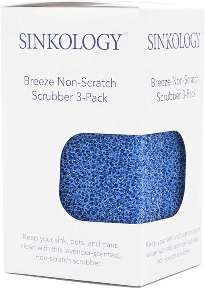 Sinkology SSCRUB-101-3 Breeze Non-Scratch and Odor Resistant Silicone Scrubber - Image 2