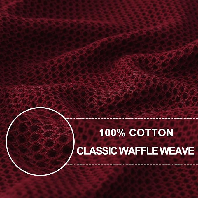 Homaxy 100% Cotton Waffle Weave Kitchen Dish Towels, Ultra Soft Absorbent Quick - Image 2