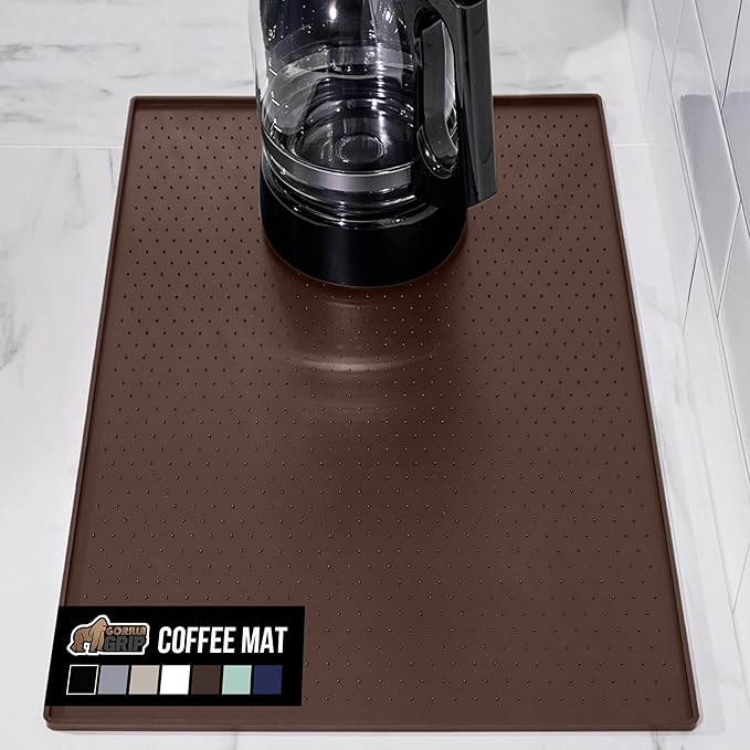 GORILLA GRIP Silicone Coffee Mat, Espresso Machine Bar Accessories, Keep by GorillaGrip