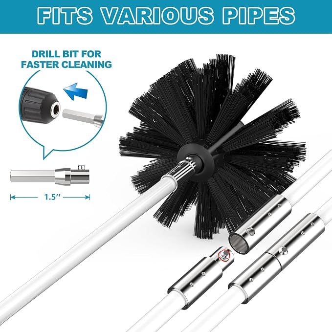 Sealegend 40 Feet Dryer Vent Cleaner Kit/Lint Remover/Upgraded Flexible - Image 2