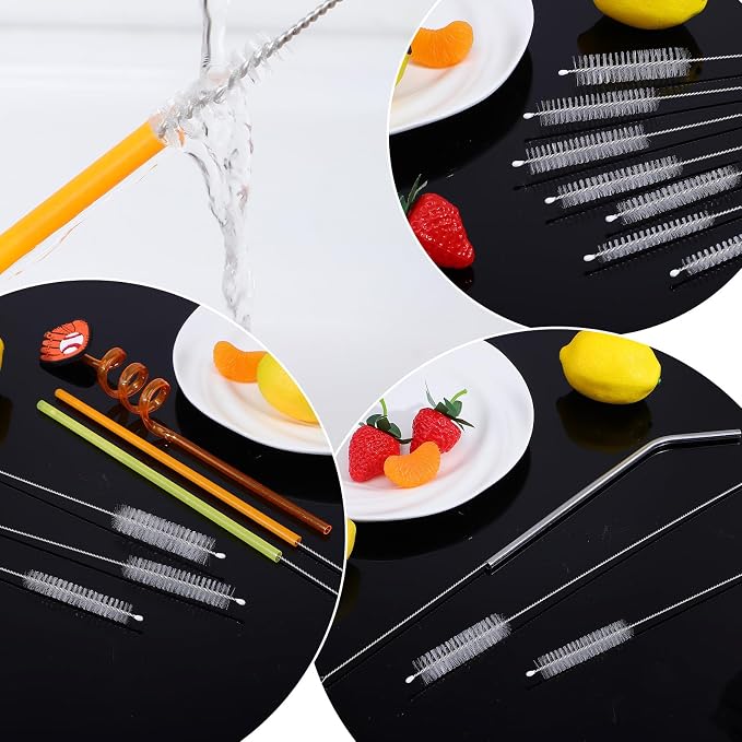 20 Pcs Straw Cleaner Brush Reusable Metal Handles Cleaner Brushes 12 inch Extra - Image 5