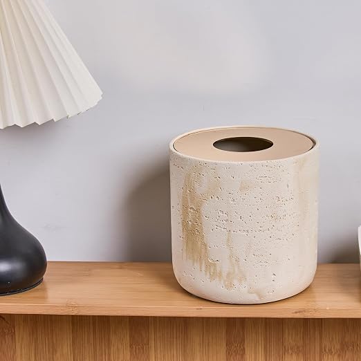 Natural Travertine Textures Mini Trash Can - Image 7