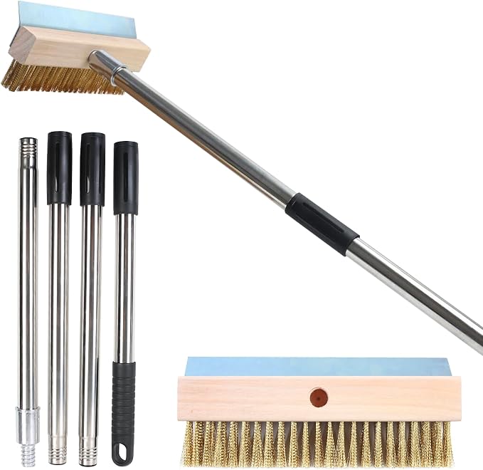 Stainless Steel Pizza Oven Brush, Grill Brush by DTNESS