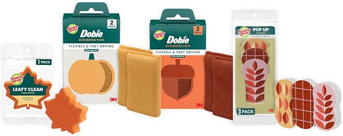 Scotch-Brite Brite Harvest Collection, 1 Extra Gentle Leafy Clean Kitchen Sponge by Scotch-Brite