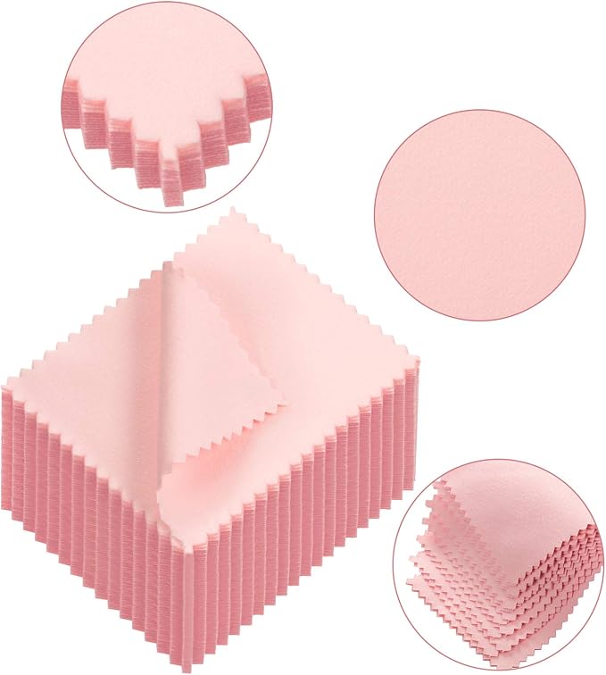 Tatuo 200 Pieces Jewelry Polishing Cloth 2.36 x 3.15 Inch Double-Sided - Image 7