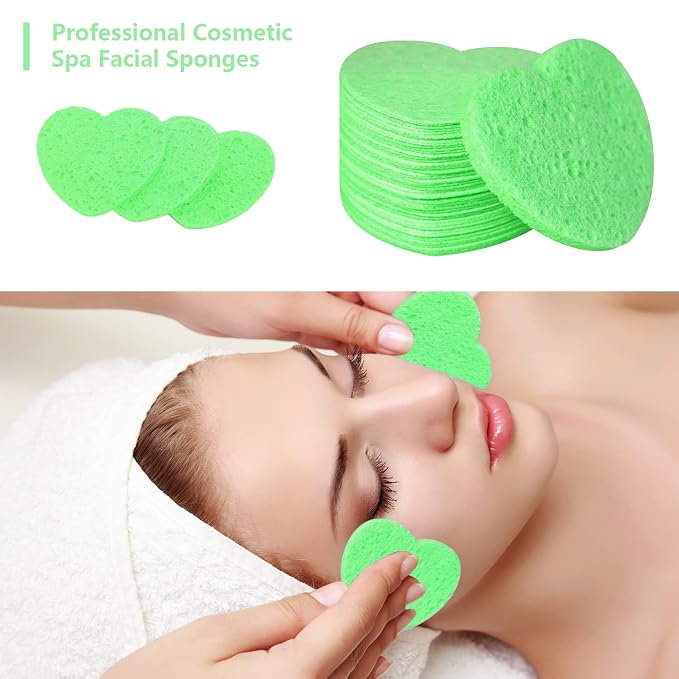50-Count Facial Sponges Compressed, 100% Natural Cellulose Face Sponge - Image 6