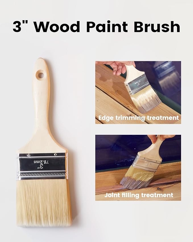 Voomey Deck Stain Brush Applicator, Heavy-Duty Outdoor Deck Stain and Sealer - Image 4